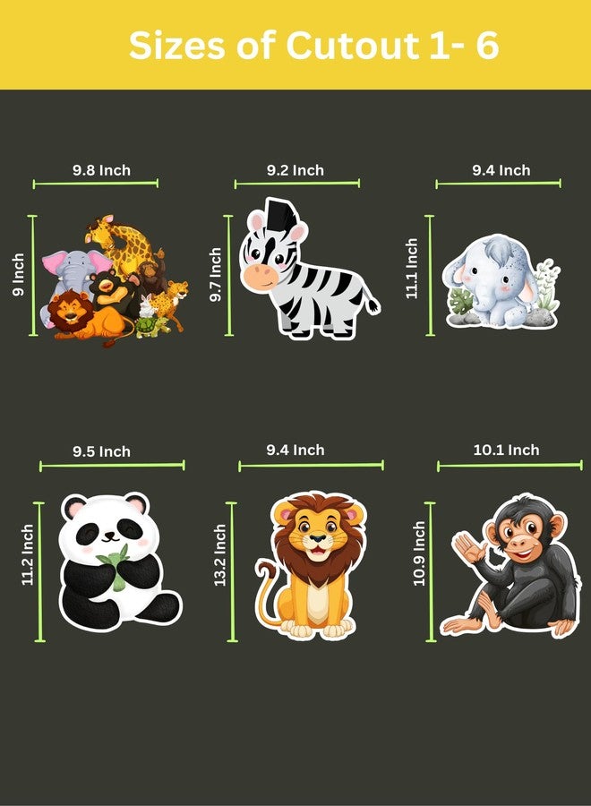 Yellow Nuts Personalized Animals Jungle Birthday Party Cutouts Big Size Home Kids Room Party Hall Decoration Walls Ceiling - Image 5